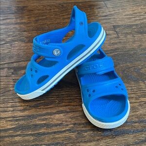 CROCS Bright Blue Kids' Sandals, excellent condition!